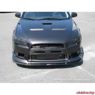 APR Performance Carbon Fiber Front Wind Splitter Mitsubishi Evolution X w/ OEM Lip 2008-2016 - CW-411096