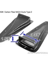 APR Performance Carbon Fiber Universal Curved NACA Ducts                                     - NACA-032026 - Image 3