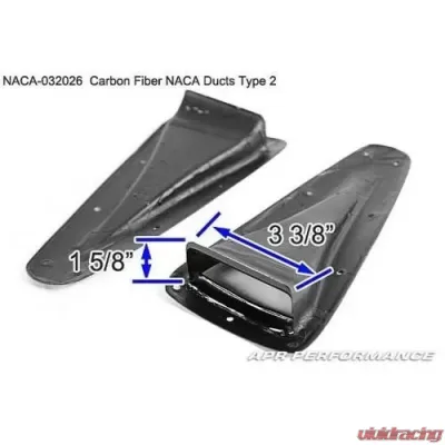 APR Performance Carbon Fiber Universal Curved NACA Ducts - NACA-032026